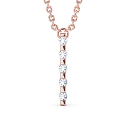 The Eva Pendant — Lab Diamond Bar Necklace 0.20ct