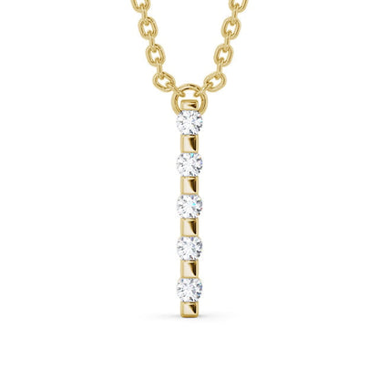 The Eva Pendant — Lab Diamond Bar Necklace 0.20ct