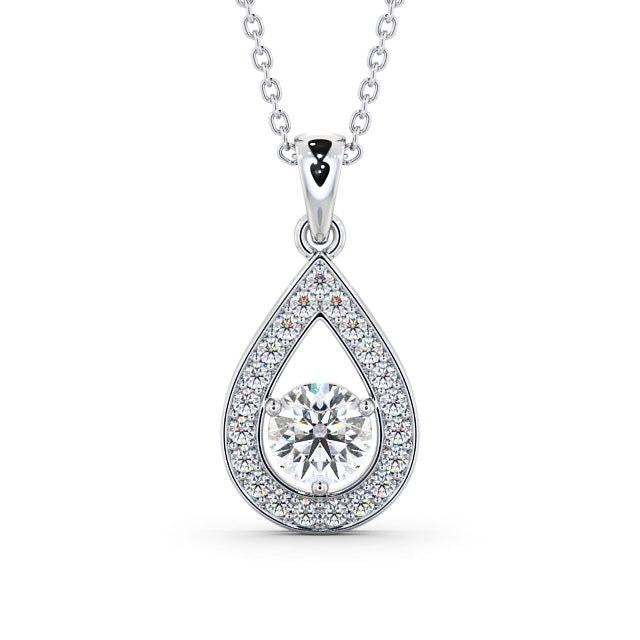 The Aurora Pendant — Lab Diamond Halo Drop Necklace 1.30ct