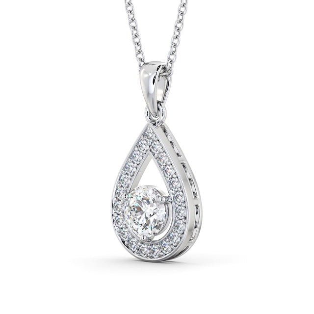 The Aurora Pendant — Lab Diamond Halo Drop Necklace 1.30ct