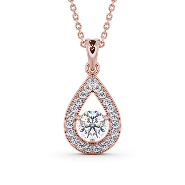 The Aurora Pendant — Lab Diamond Halo Drop Necklace 1.30ct