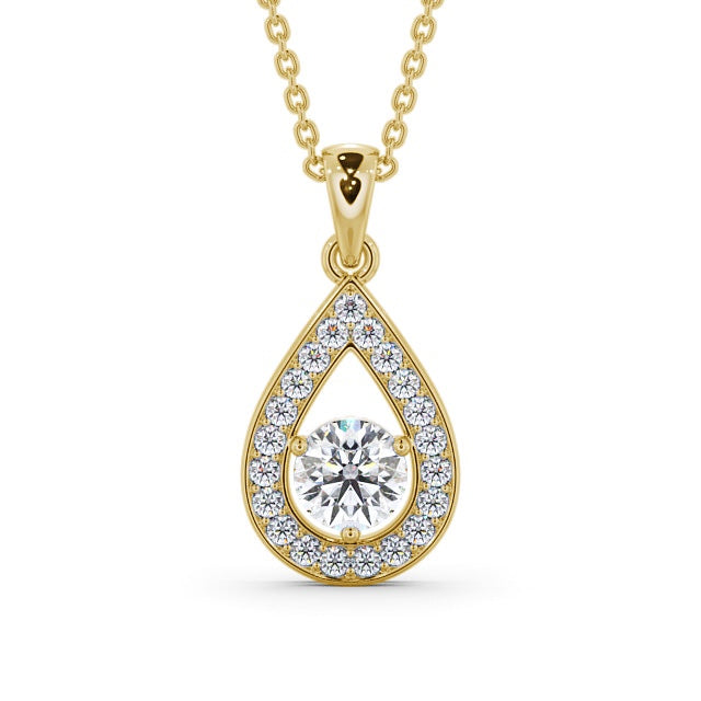 The Aurora Pendant — Lab Diamond Halo Drop Necklace 1.30ct