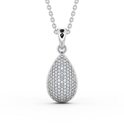 The Celeste Pendant — Lab Diamond Pavé Drop Necklace 0.70ct