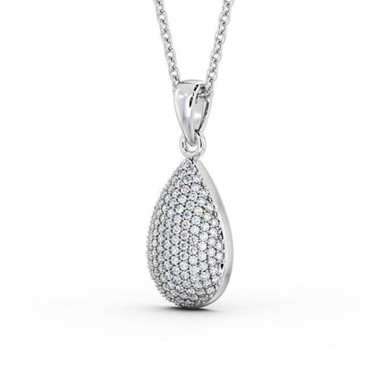 The Celeste Pendant — Lab Diamond Pavé Drop Necklace 0.70ct