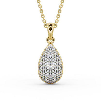 The Celeste Pendant — Lab Diamond Pavé Drop Necklace 0.70ct