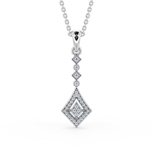 The Grace Pendant — Lab Diamond Vintage Drop Necklace 0.20ct
