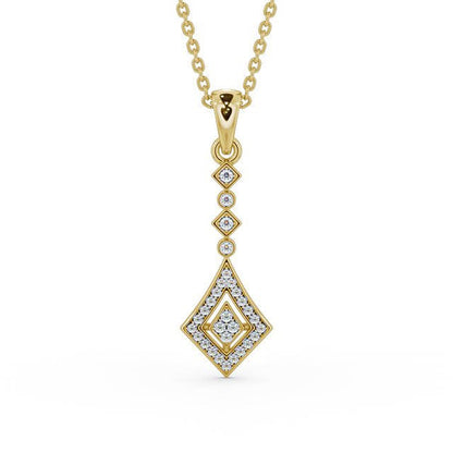 The Grace Pendant — Lab Diamond Vintage Drop Necklace 0.20ct
