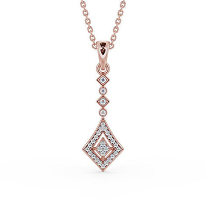 The Grace Pendant — Lab Diamond Vintage Drop Necklace 0.20ct