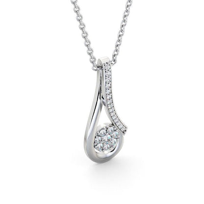 The Juliet Pendant — Lab Diamond Cluster Necklace 0.30ct