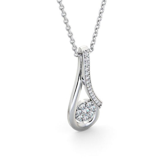 The Juliet Pendant — Lab Diamond Cluster Necklace 0.30ct
