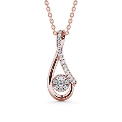 The Juliet Pendant — Lab Diamond Cluster Necklace 0.30ct