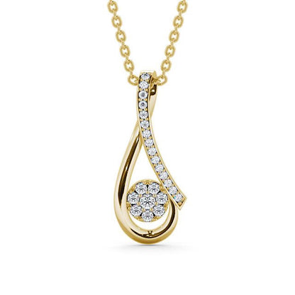 The Juliet Pendant — Lab Diamond Cluster Necklace 0.30ct