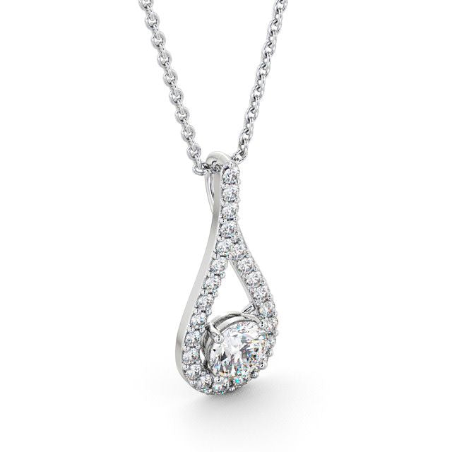 The Aurora Pendant — Lab Diamond Halo Drop Necklace 1.35ct