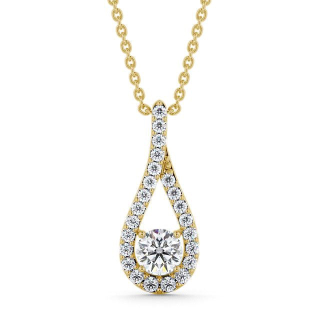 The Aurora Pendant — Lab Diamond Halo Drop Necklace 1.35ct