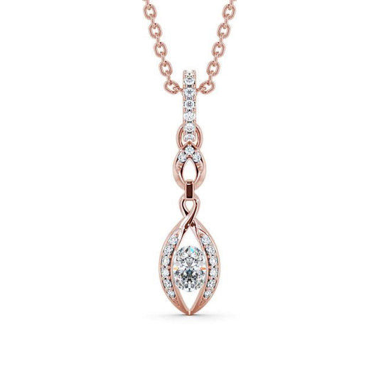 The Grace Pendant — Lab Diamond Vintage Drop Necklace 0.55ct