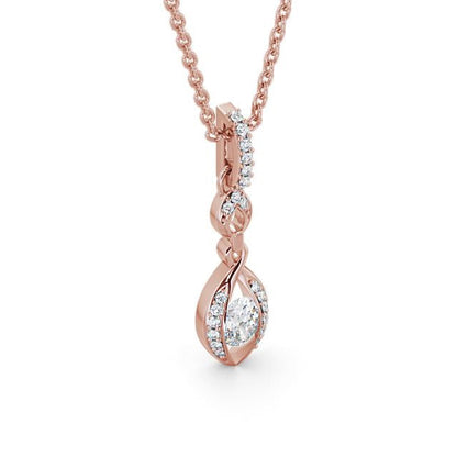 The Grace Pendant — Lab Diamond Vintage Drop Necklace 0.55ct
