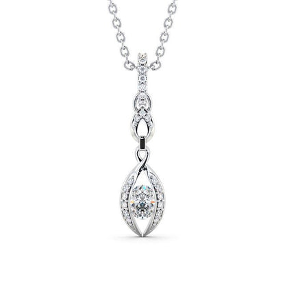 The Grace Pendant — Lab Diamond Vintage Drop Necklace 0.55ct