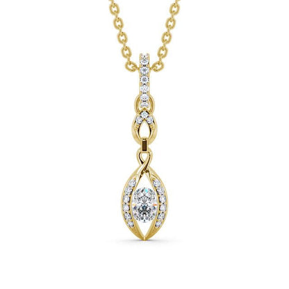 The Grace Pendant — Lab Diamond Vintage Drop Necklace 0.55ct