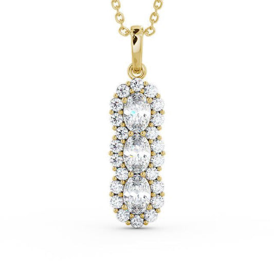 The Grace Pendant — Lab Diamond Vintage Drop Necklace 1.85ct