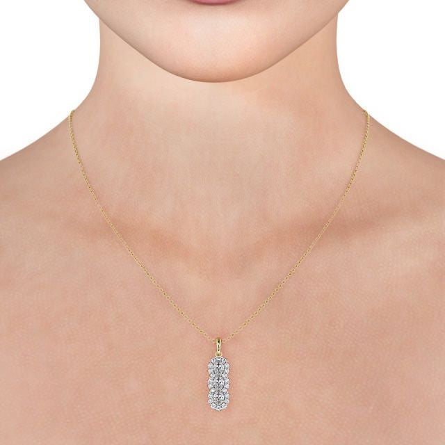 The Grace Pendant — Lab Diamond Vintage Drop Necklace 1.85ct