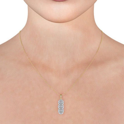 The Grace Pendant — Lab Diamond Vintage Drop Necklace 1.85ct