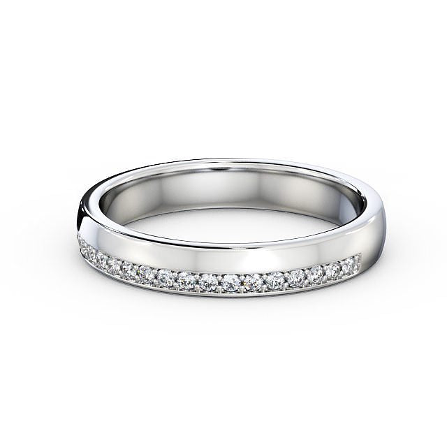 The Isla Band — Round Lab Diamond Offset Half Eternity Band