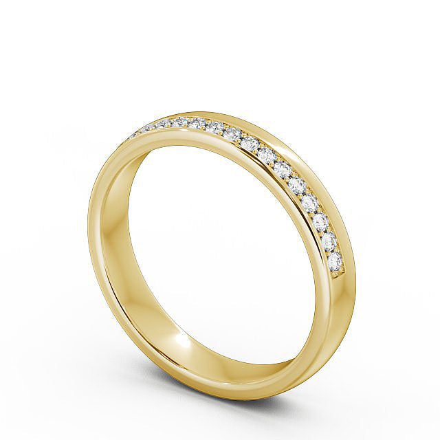 The Isla Band — Round Lab Diamond Offset Half Eternity Band