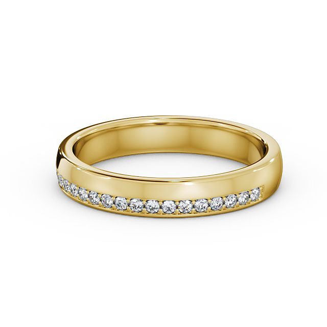 The Isla Band — Round Lab Diamond Offset Half Eternity Band