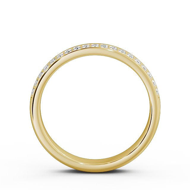 The Isla Band — Round Lab Diamond Offset Half Eternity Band