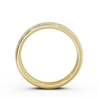 The Isla Band — Round Lab Diamond Offset Half Eternity Band