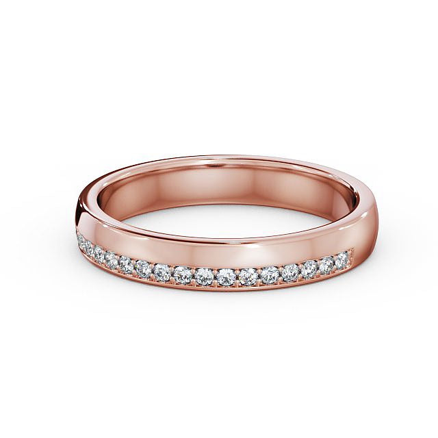 The Isla Band — Round Lab Diamond Offset Half Eternity Band