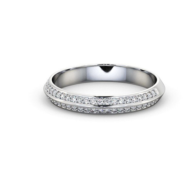 The Isla Band — Round Lab Diamond Double-Edge Half Eternity Band