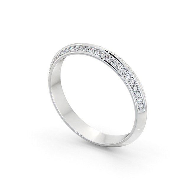 The Isla Band — Round Lab Diamond Double-Edge Half Eternity Band