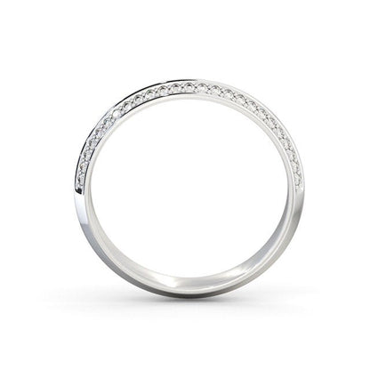 The Isla Band — Round Lab Diamond Double-Edge Half Eternity Band