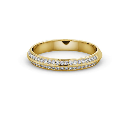 The Isla Band — Round Lab Diamond Double-Edge Half Eternity Band