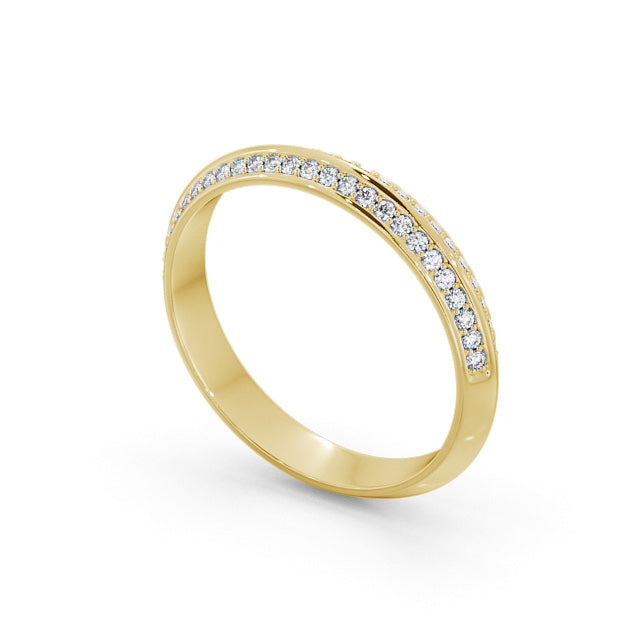 The Isla Band — Round Lab Diamond Double-Edge Half Eternity Band