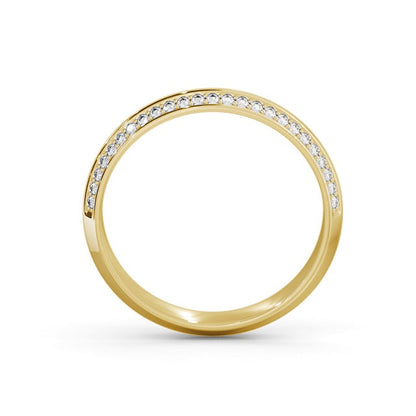 The Isla Band — Round Lab Diamond Double-Edge Half Eternity Band