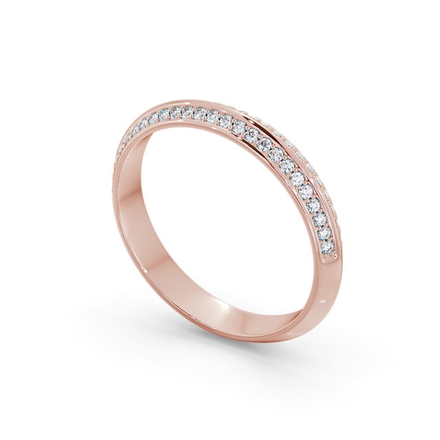 The Isla Band — Round Lab Diamond Double-Edge Half Eternity Band