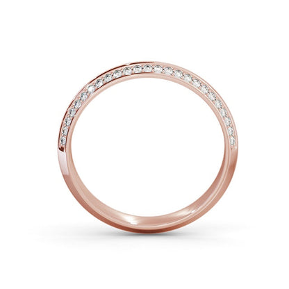 The Isla Band — Round Lab Diamond Double-Edge Half Eternity Band