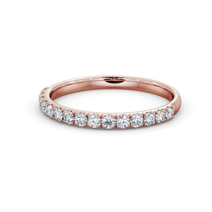 The Clara Band — Round Lab Diamond Classic Half Eternity Band V