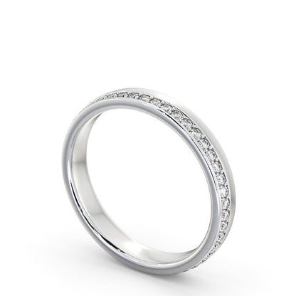 The Isla Band — Round Lab Diamond Offset Eternity Band