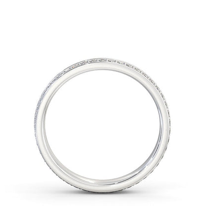 The Isla Band — Round Lab Diamond Offset Eternity Band