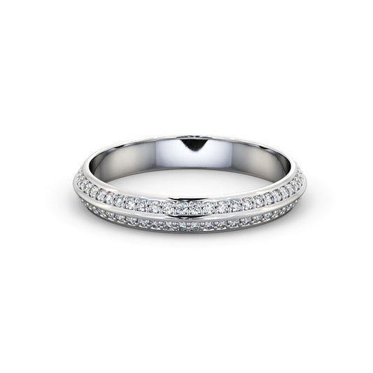 The Isla Band — Round Lab Diamond Double-Edge Eternity Band