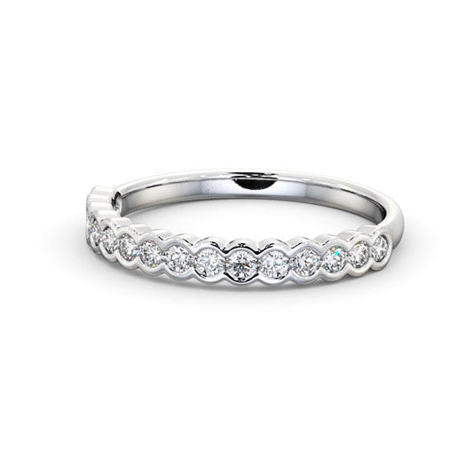 The Eva Band — Round Lab Diamond Bezel-Set Half Eternity Band II