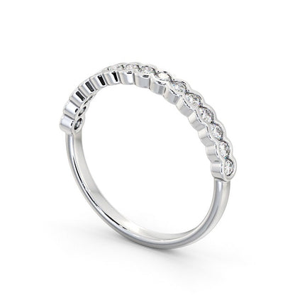 The Eva Band — Round Lab Diamond Bezel-Set Half Eternity Band II