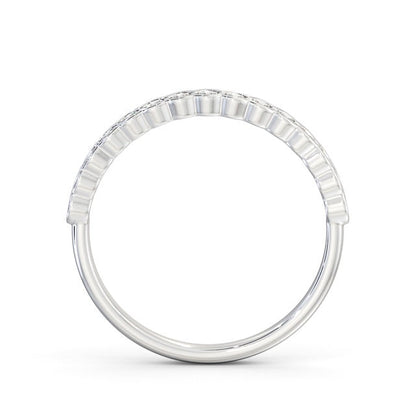 The Eva Band — Round Lab Diamond Bezel-Set Half Eternity Band II
