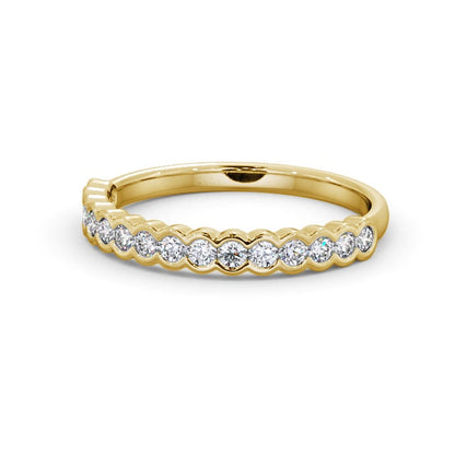 The Eva Band — Round Lab Diamond Bezel-Set Half Eternity Band II