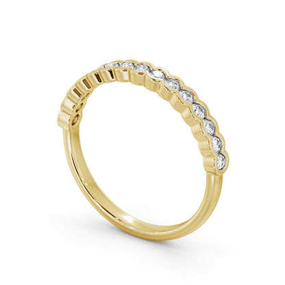 The Eva Band — Round Lab Diamond Bezel-Set Half Eternity Band II