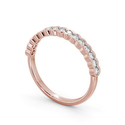 The Eva Band — Round Lab Diamond Bezel-Set Half Eternity Band II
