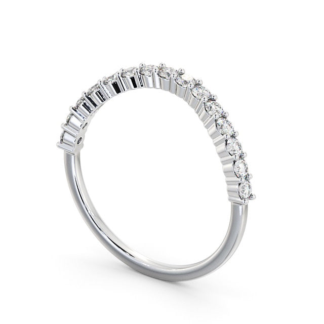 The Nora Band — Round Lab Diamond Contoured Half Eternity Band